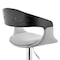 Armen Living Benson Adjustable Gray Faux Leather and Black Wood Bar Stool with Chrome Base LCBNBABLGR - alternate 6